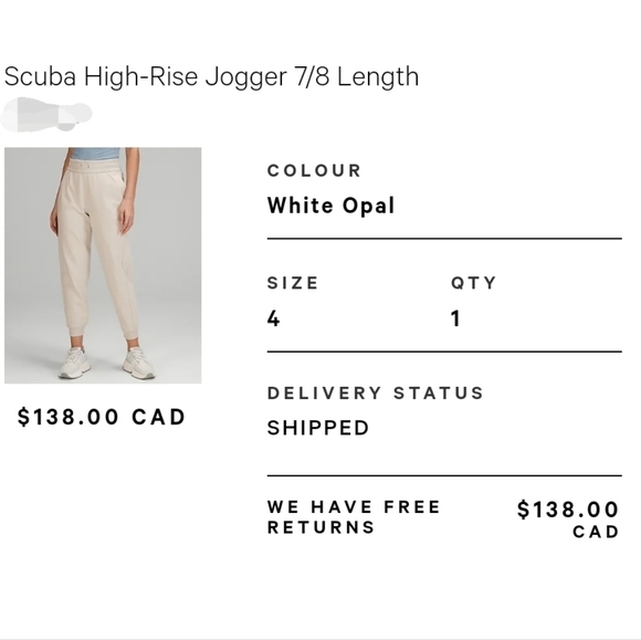 lululemon scuba high-rise jogger 7/8 length - Picture 2 of 5